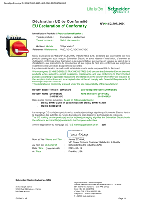 Image of EU Declaration TeSys Vario_V02C to V2C Switch-disconnector
