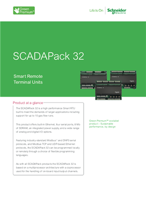 Image of SCADAPack 32 Datasheet A4