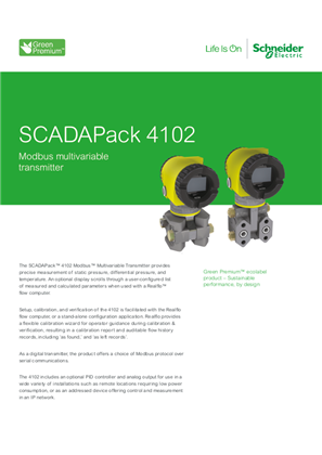 Image of SCADAPack 4102 MMT Datasheet Letter
