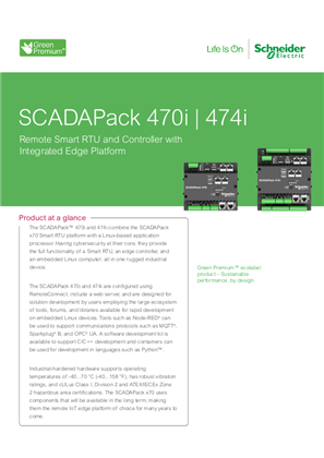 Image of SCADAPack 470i 474i RTUs Datasheet Letter