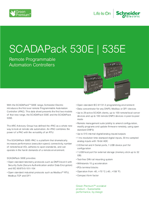 Image of SCADAPack 530E 535E Datasheet A4