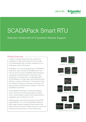 Image of SCADAPack Smart RTU Selection Guide Letter