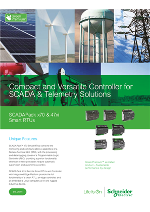 Image of SCADAPack x70 Smart RTUs Consolidated Datasheet Letter