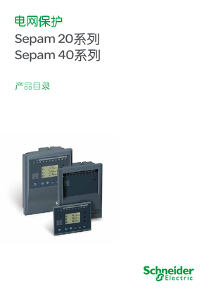 的映像 电网保护 Sepam 20系列 Sepam 40系列产品目录