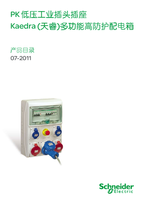 的映像 PK低压工业插头插座 Kaedra(天睿)多功能高防护配电箱 产品目录