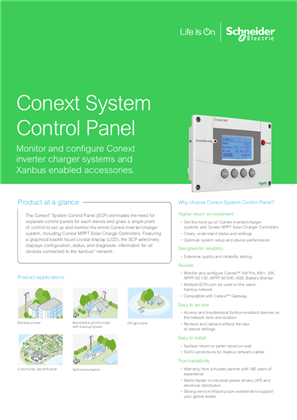 Image of Conext SCP Datasheet