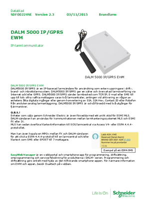 Bild av DALM 5000 IP/GPRS EWM datablad