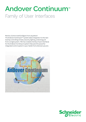 Imagen de Andover Continuum Family of User Interfaces - Datasheet