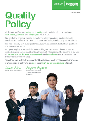 ภาพของ Schneider Electric Quality Policy