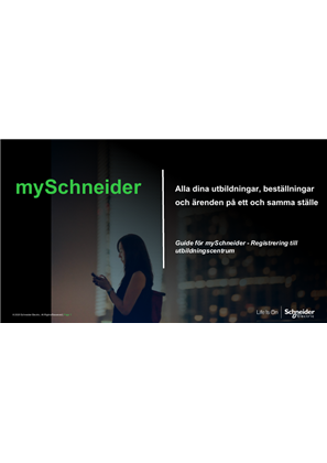 Bild av Registreringsguide till mySchneider för partner