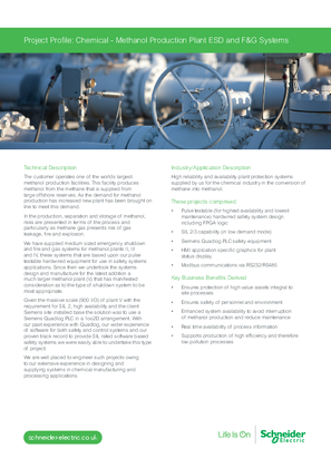 Image of Methanol Production Plant ESD and F&G Systems