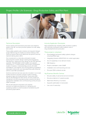 Image of Life Sciences - Drug Production Safety & Pilot Plant