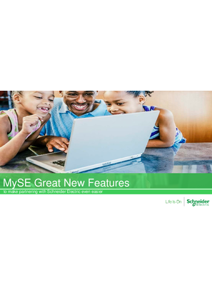Myse New Features Schneider Electric