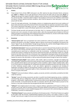 Image of Schneider Electric Conditions of Sale - UK