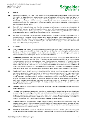 Image of Schneider Electric General Terms of Sale for Ireland