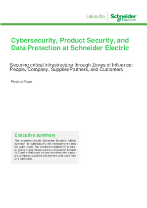 Image of Cybersecurity, Product Security, and Data Protection at Schneider Electric