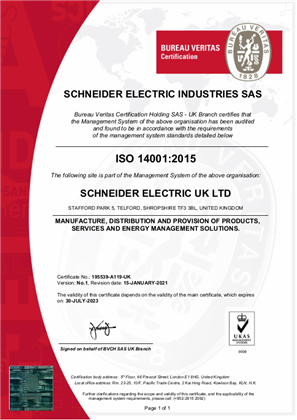 Image of ISO14001:2015 - Telford LVE