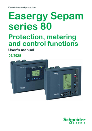 Imagen de Sepam series 80, functions user's manual