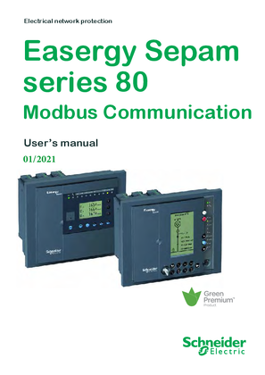 Image of Sepam series 80 Modbus user's manual