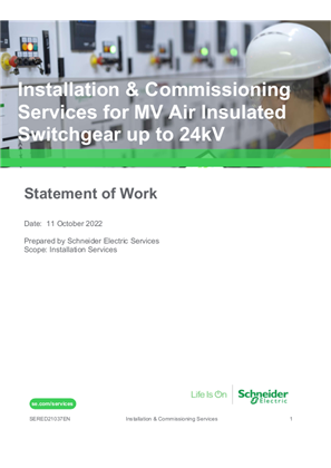 Image of Installation & Commissioning Services for MV Air Insulated Switchgear up to 24kV