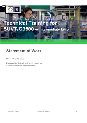 Image of Technical Training for SUVT-G3500-Intermediate Level