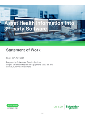 Image of Asset Health information into 3rd-party software Statement of Work