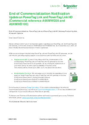 Image of Update on PowerTag Link and PowerTag Link HD, End of Commercialization