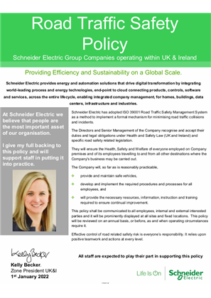 Image of UK&I Road Safety Policy