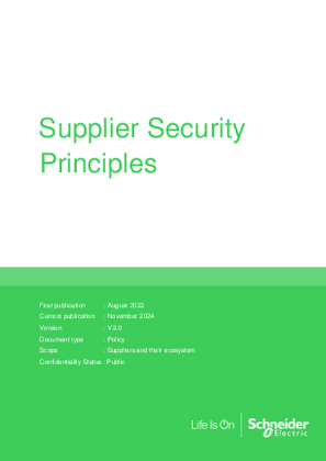 Image of Schneider - Supplier Security Principles