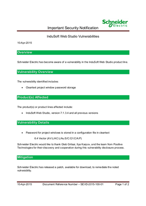 Image of Security Notification - InduSoft Web Studio