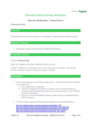 Security Notification - PowerSuite 2