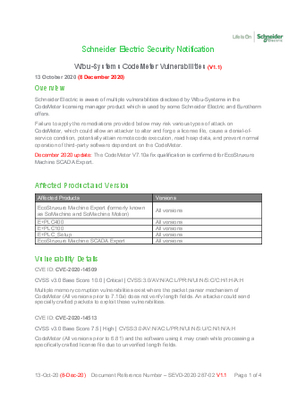 イメージ Security Notification - Wibu-Systems CodeMeter Vulnerabilities (V1.1)
