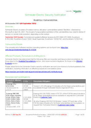 Image of Security Notification - SEVD-2021-313-05 BadAlloc Vulnerabilities