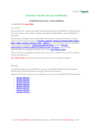 Image of SEVD-2023-192-04 CODESYS Runtime Vulnerabilities Security Notification
