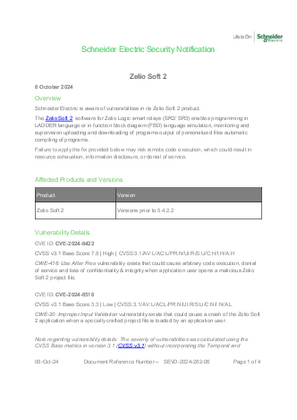 Image of SEVD-2024-282-06 Zelio Soft 2 Security Notification