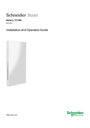 Image of Schneider Boost Install Operation Guide