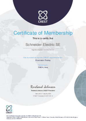 Image of CREST Membership Certificate