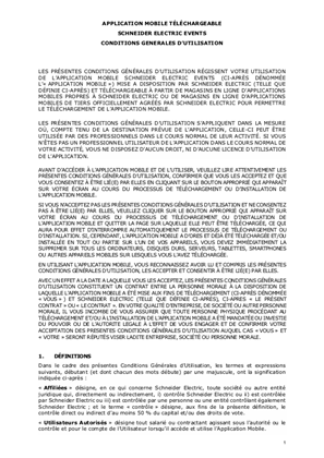 Image de Schneider Electric Events - Conditions d'utilisation