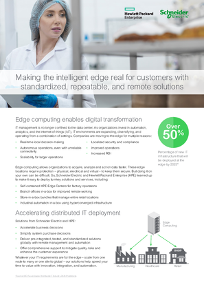 Image of Edge Computing Solutions by Schneider Electric and HPE