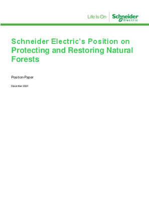 Image of Schneider Electric’s Position on Protecting and Restoring Natural Forests