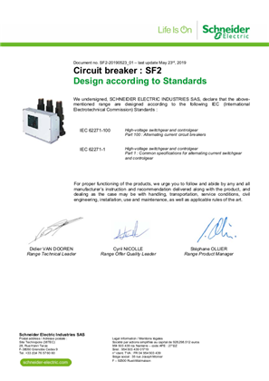 Image of declaration design according to standards