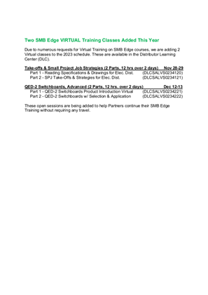 Image of SMB Edge Trainings