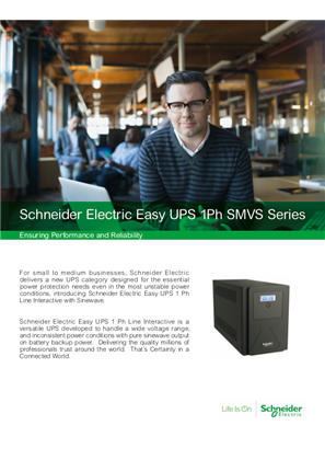 的映像 SE Easy UPS SMVS Series (750VA-3000VA) Brochure