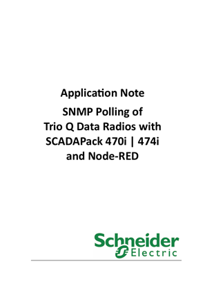 Immagine di SNMP Polling of Trio Q Data Radios with SCADAPack 470i | 474i and Node-RED