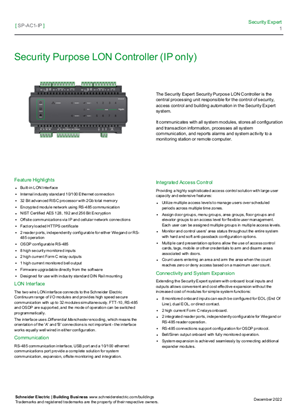 Image of SP-AC1-IP Security Expert - Security Purpose LON Controller (IP Only) - Specification Sheet
