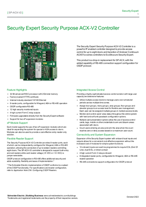 Image of SP-ACX-V2 Security Expert - Specification Sheet