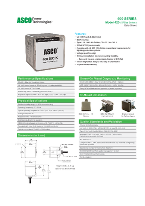 Image of ASCO 400 SERIES Model 420 (SPDEE Series)