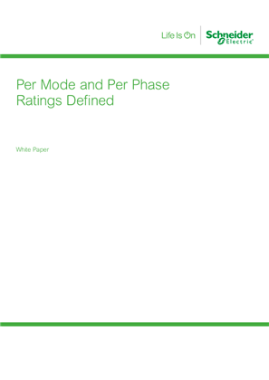 Imagen de White Paper | Per Mode and Per Phase Ratings Defined