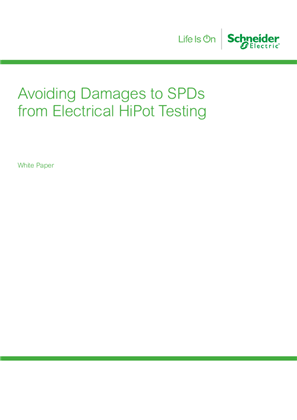 Görüntüsü White Paper | Avoiding Damages to SPDs from Electrical HiPot Testing