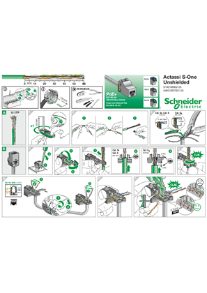 Imagen de Network Connectivity Actassi Actassi S-One RJ45 Connector tool less Unshielded User Manual & Installation Guide